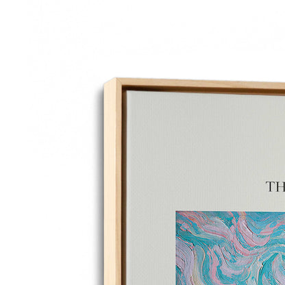 [Color:American Maple], Picture of art in a American Maple frame at an angle