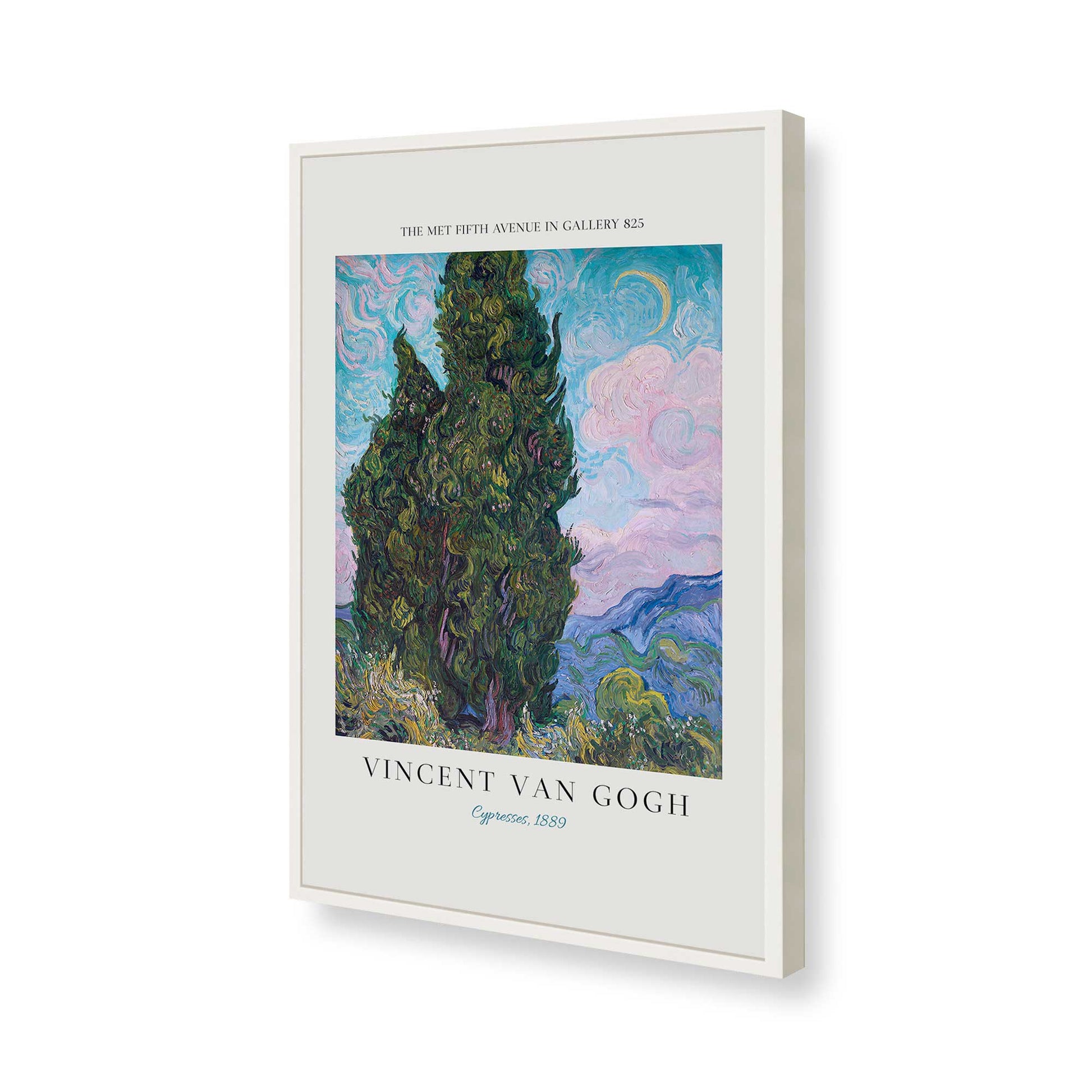 [Color:Opaque White], Picture of art in a Opaque White frame of the corner