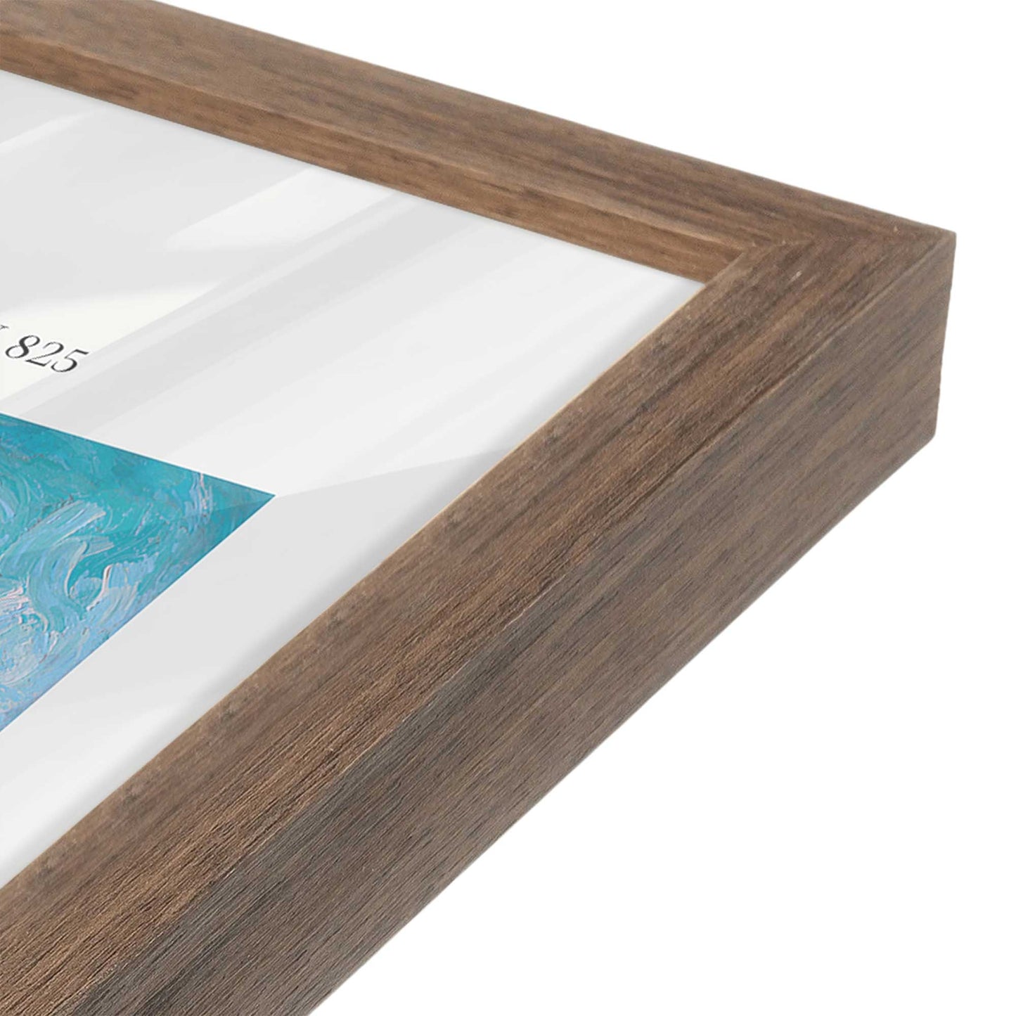 [Color:Walnut], Picture of art in a Walnut frame at an angle