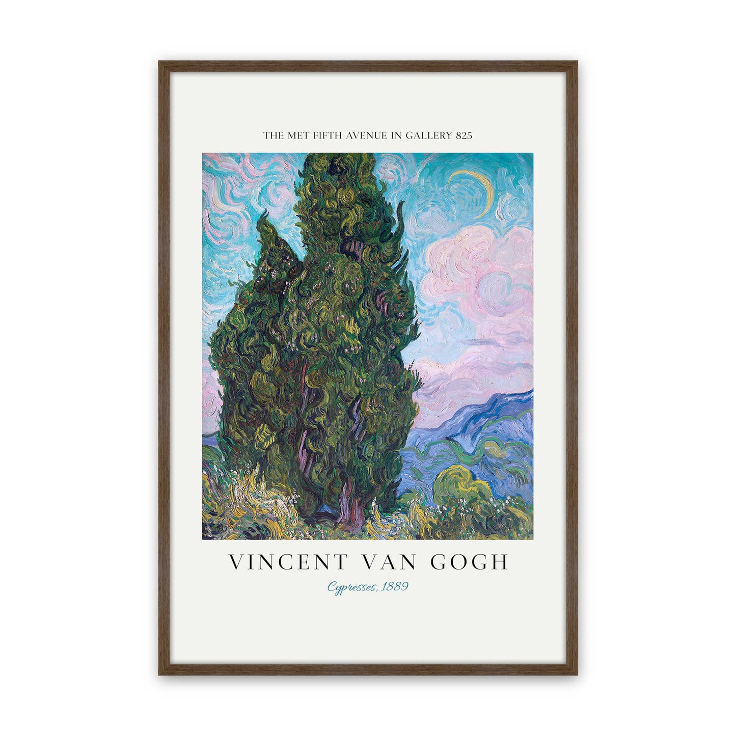 [Color:Walnut], Picture of art in a Walnut frame