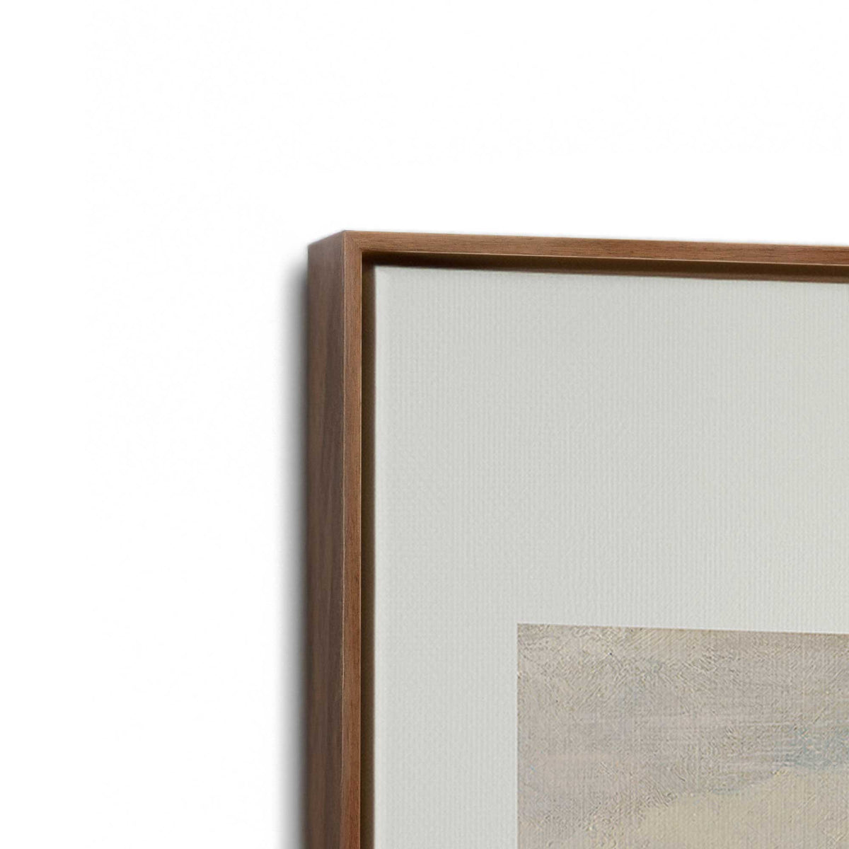 [Color:Walnut], Picture of art in a Walnut frame at an angle