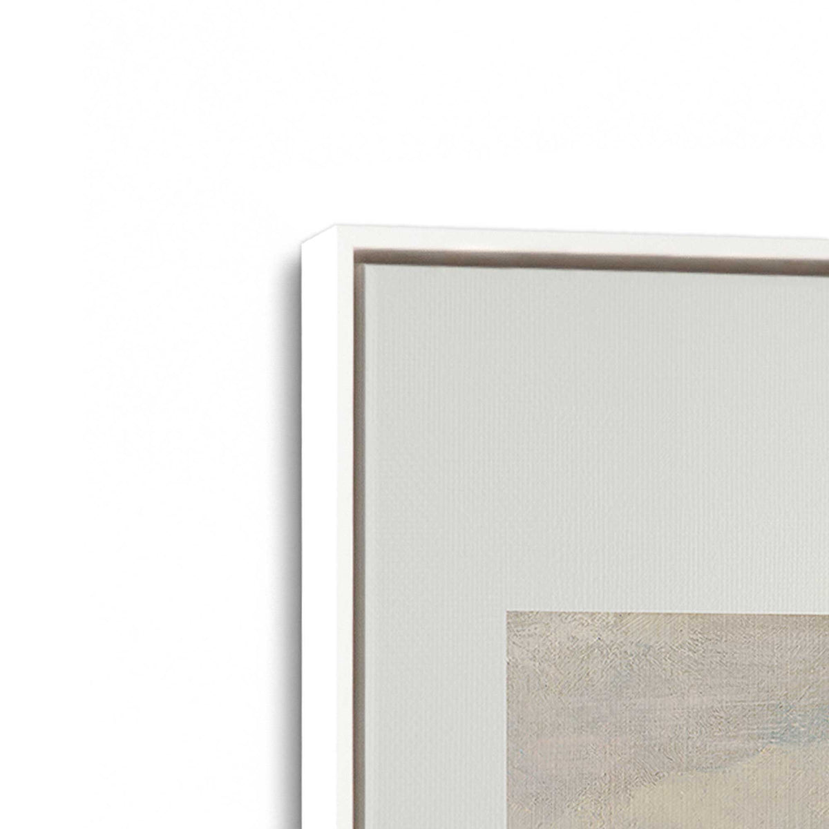 [Color:Opaque White], Picture of art in a White frame at an angle