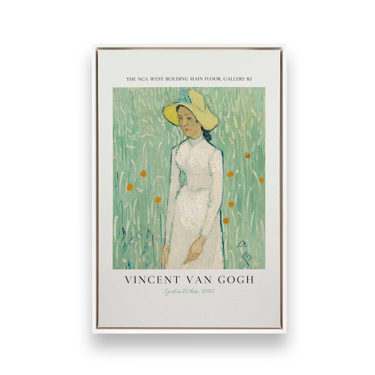 [Color:Opaque White], Picture of art in a White frame