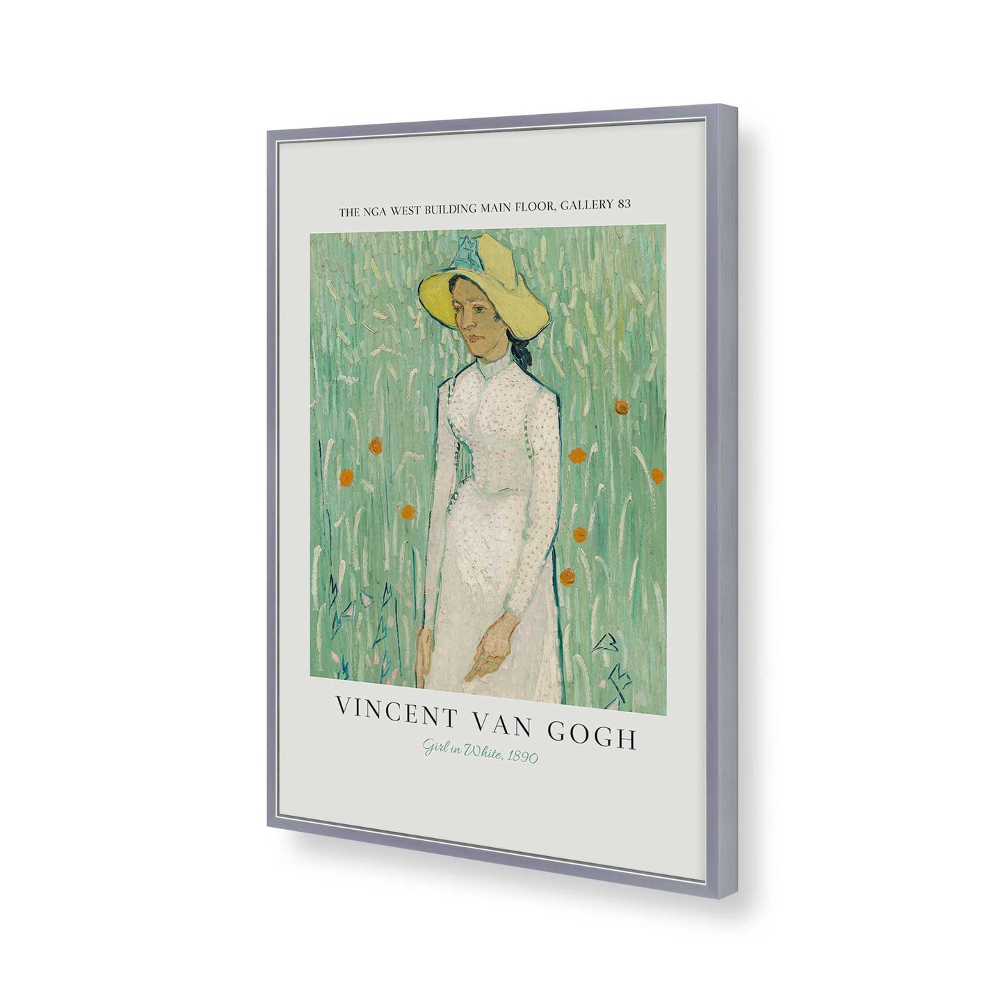 [Color:Polished Chrome], Picture of art in a Polished Chrome frame of the corner