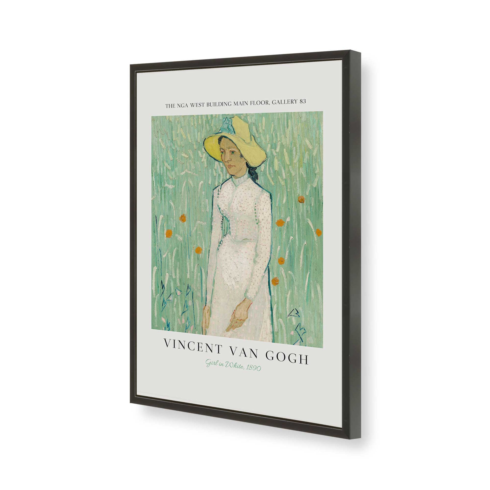 [Color:Satin Black], Picture of art in a Satin Black frame of the corner