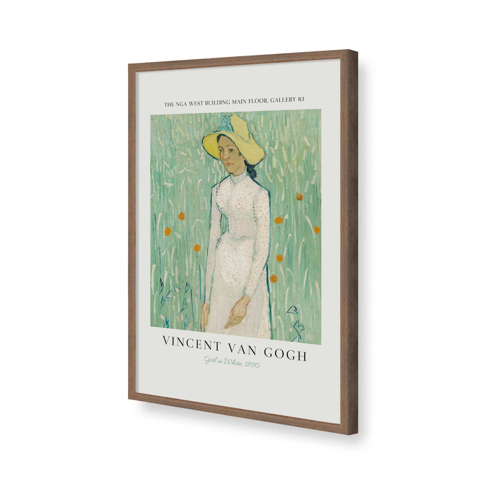 [Color:Walnut], Picture of art in a Walnut frame of the corner