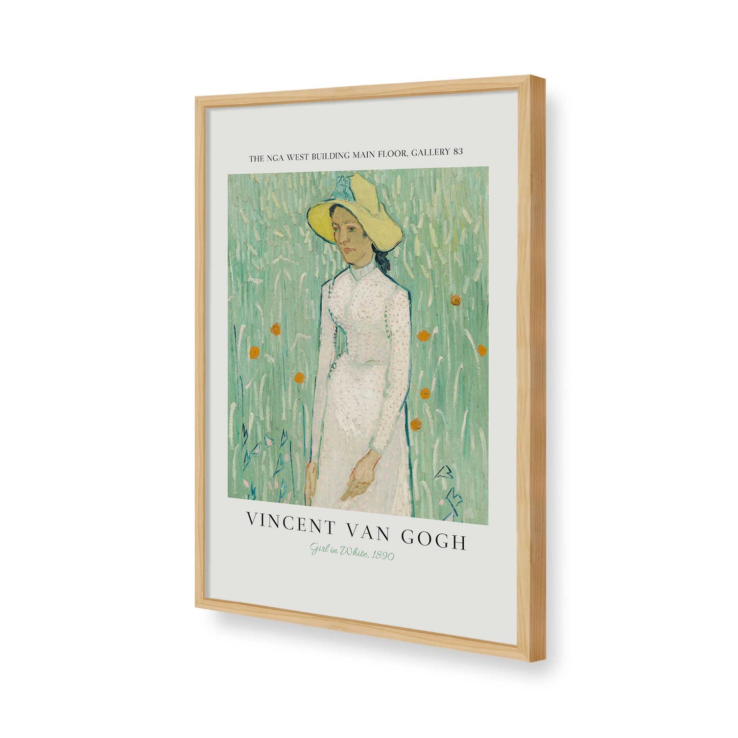 [Color:American Maple], Picture of art in a American Maple frame of the corner