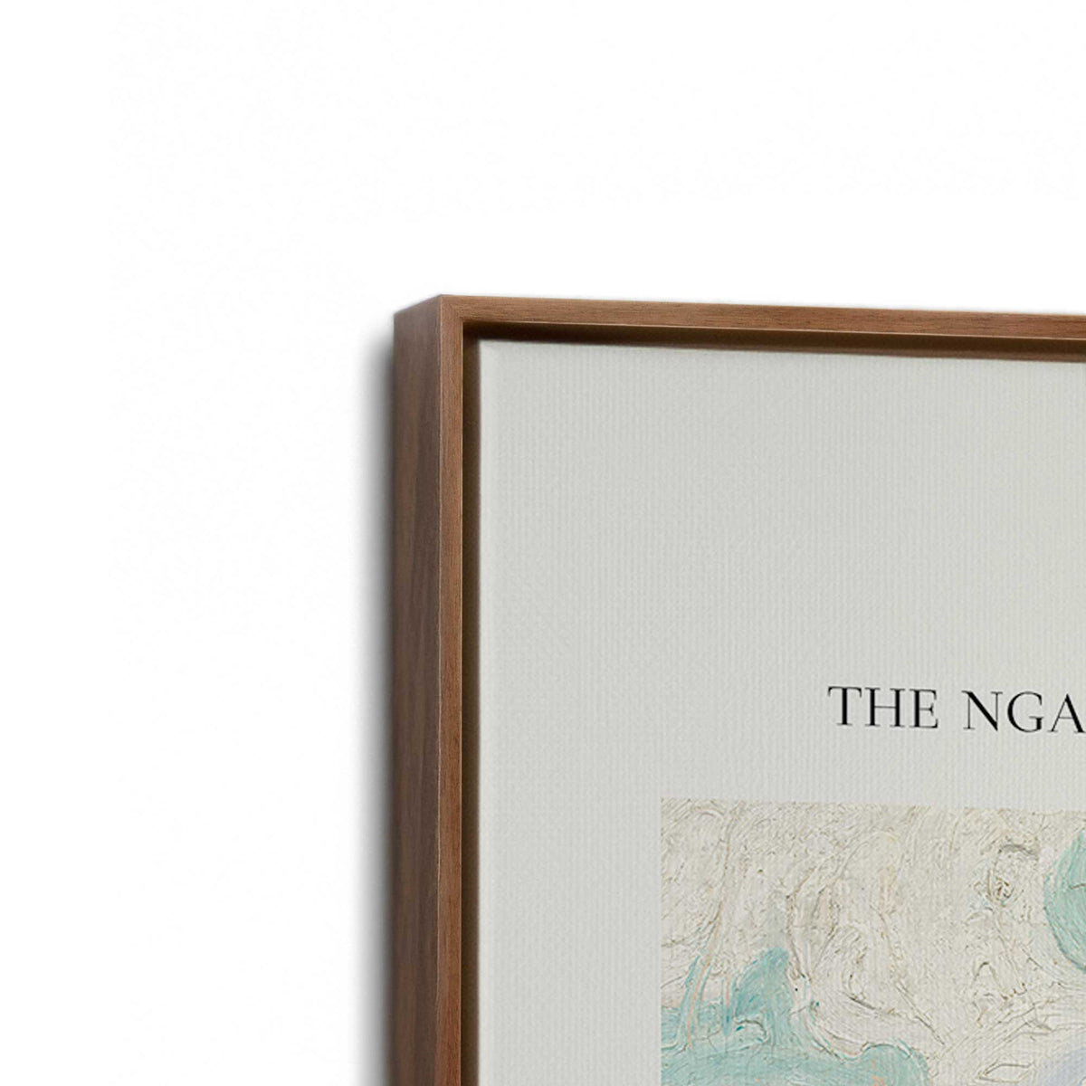 [Color:Walnut], Picture of art in a Walnut frame at an angle