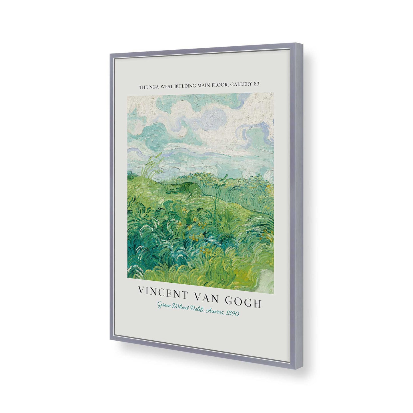 [Color:Polished Chrome], Picture of art in a Polished Chrome frame of the corner