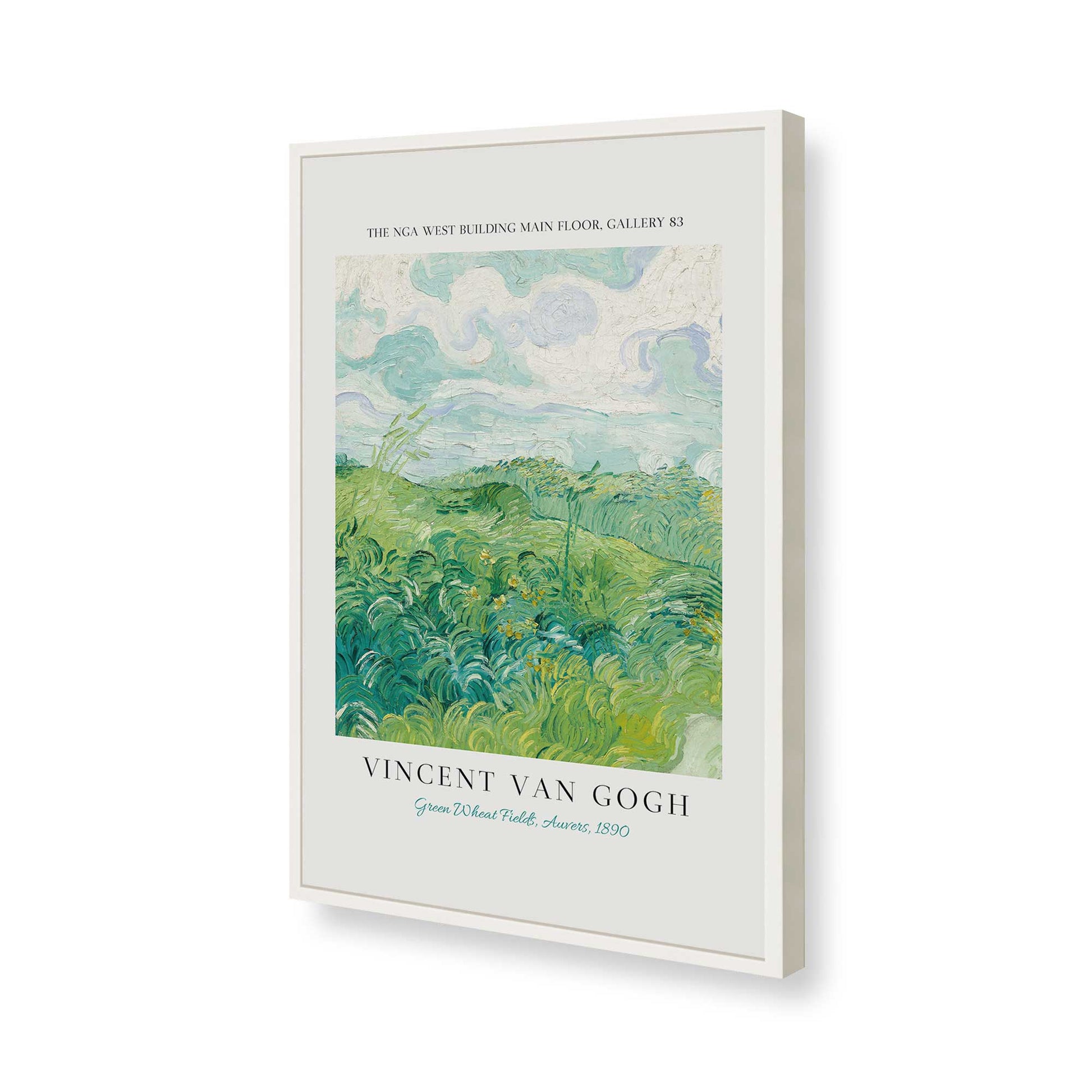 [Color:Opaque White], Picture of art in a Opaque White frame of the corner