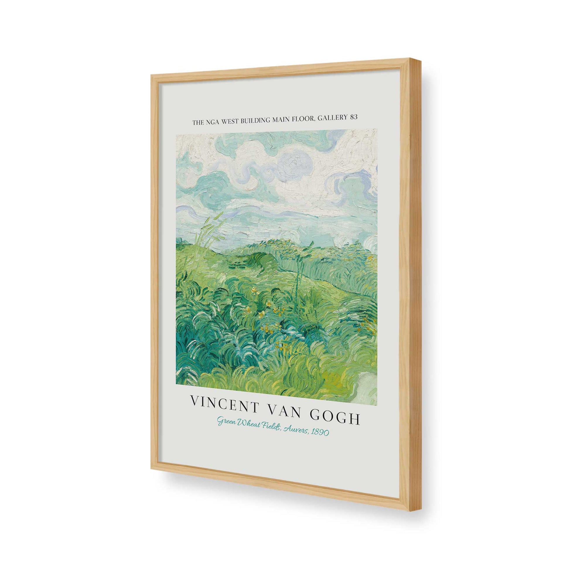 [Color:American Maple], Picture of art in a American Maple frame of the corner