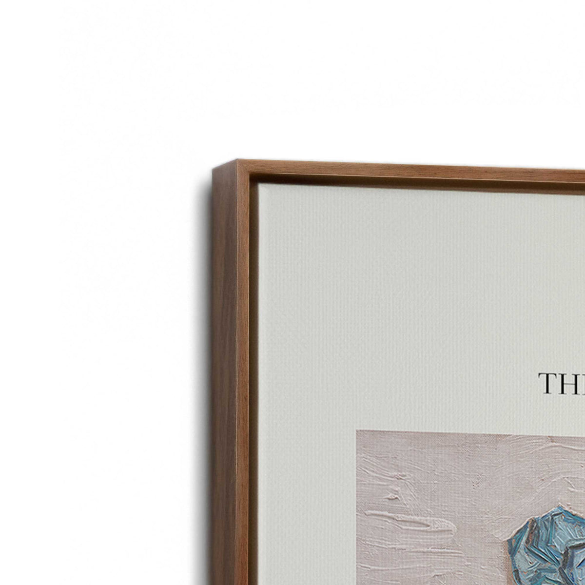 [Color:Walnut], Picture of art in a Walnut frame at an angle