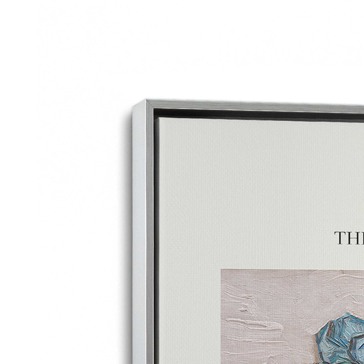 [Color:Polished Chrome], Picture of art in a Polished Chrome frame at an angle