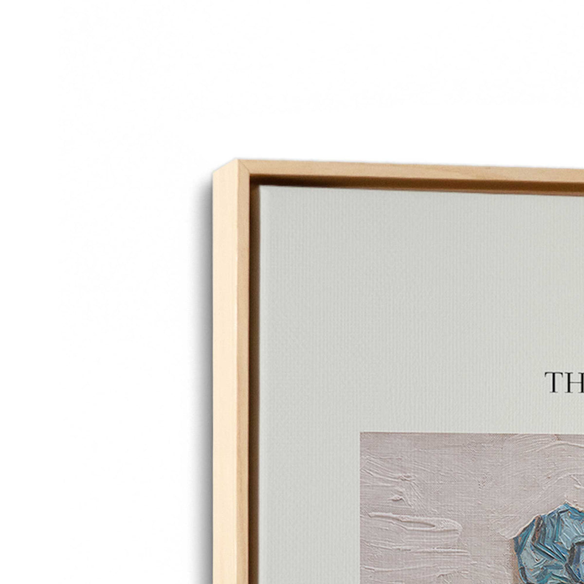 [Color:American Maple], Picture of art in a American Maple frame at an angle