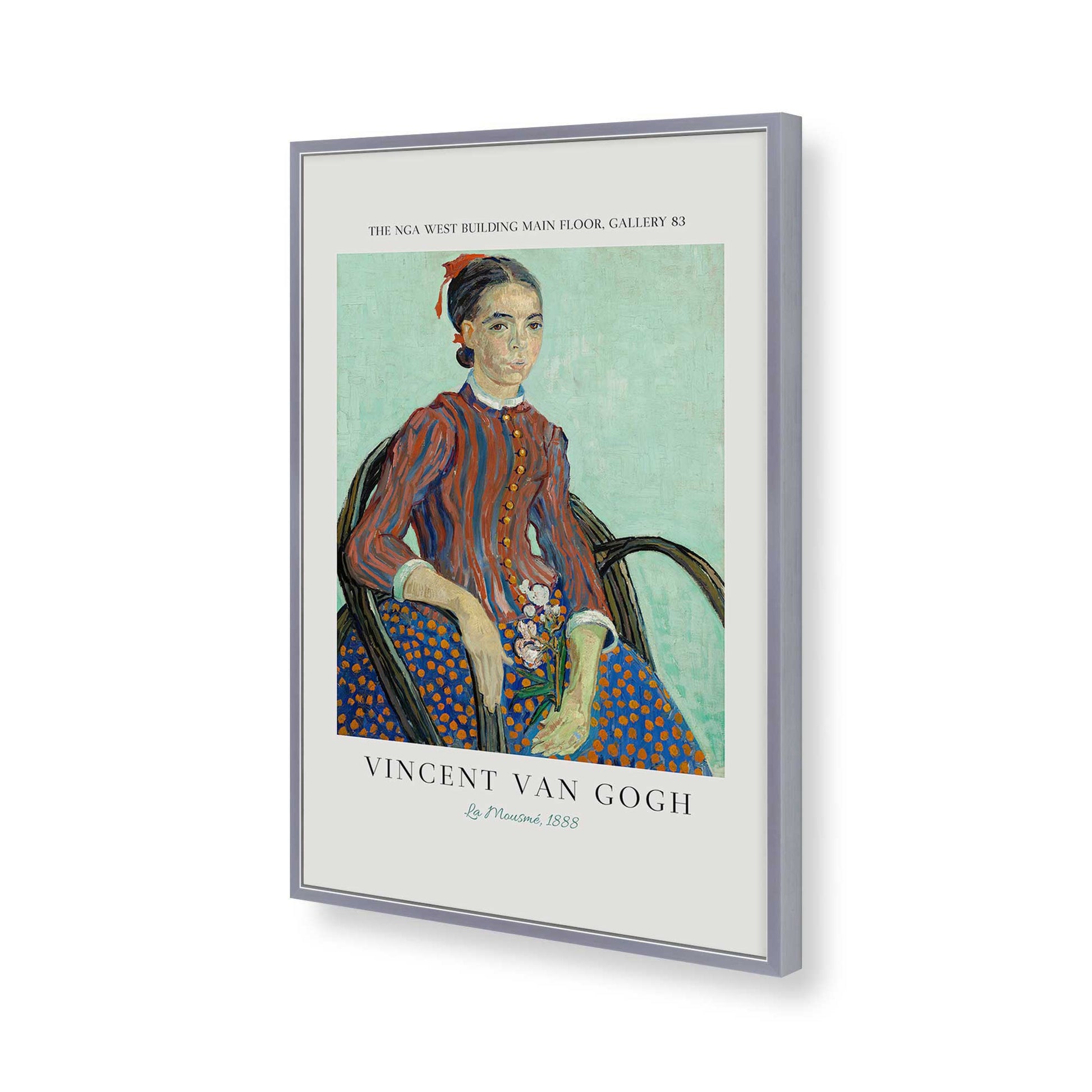 [Color:Polished Chrome], Picture of art in a Polished Chrome frame of the corner