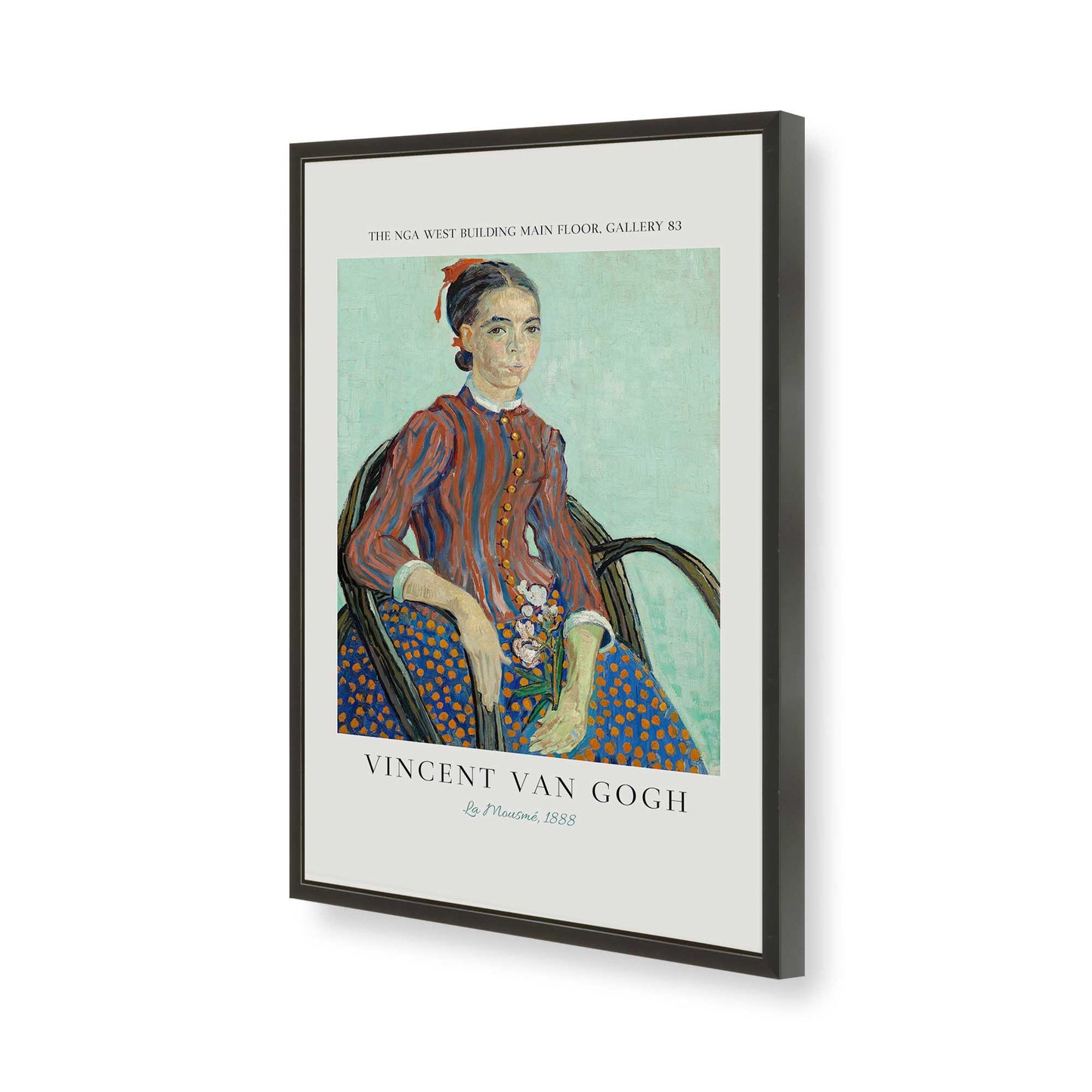 [Color:Satin Black], Picture of art in a Satin Black frame of the corner