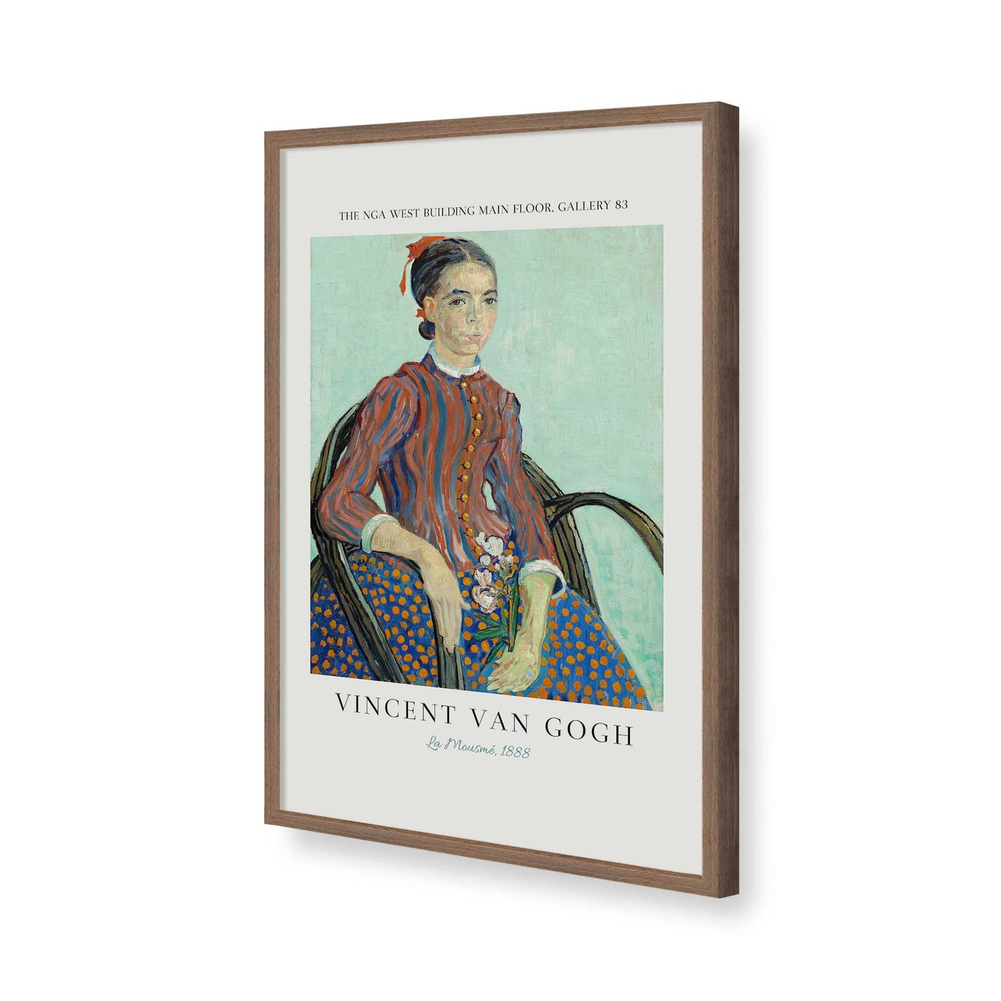 [Color:Walnut], Picture of art in a Walnut frame of the corner