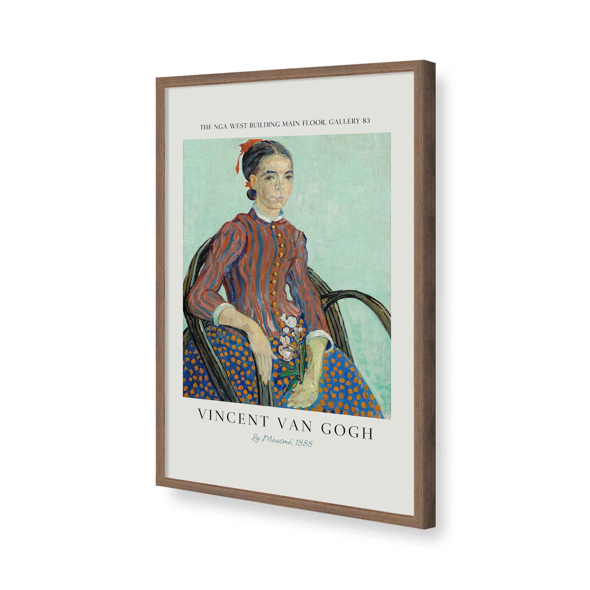 [Color:Walnut], Picture of art in a Walnut frame of the corner