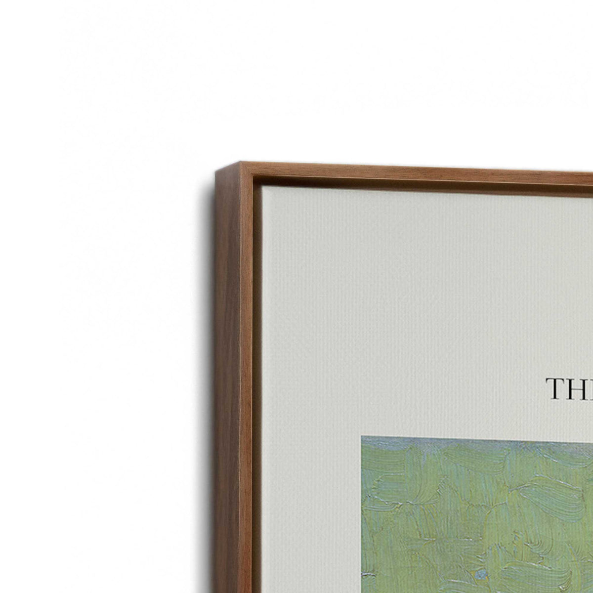 [Color:Walnut], Picture of art in a Walnut frame at an angle