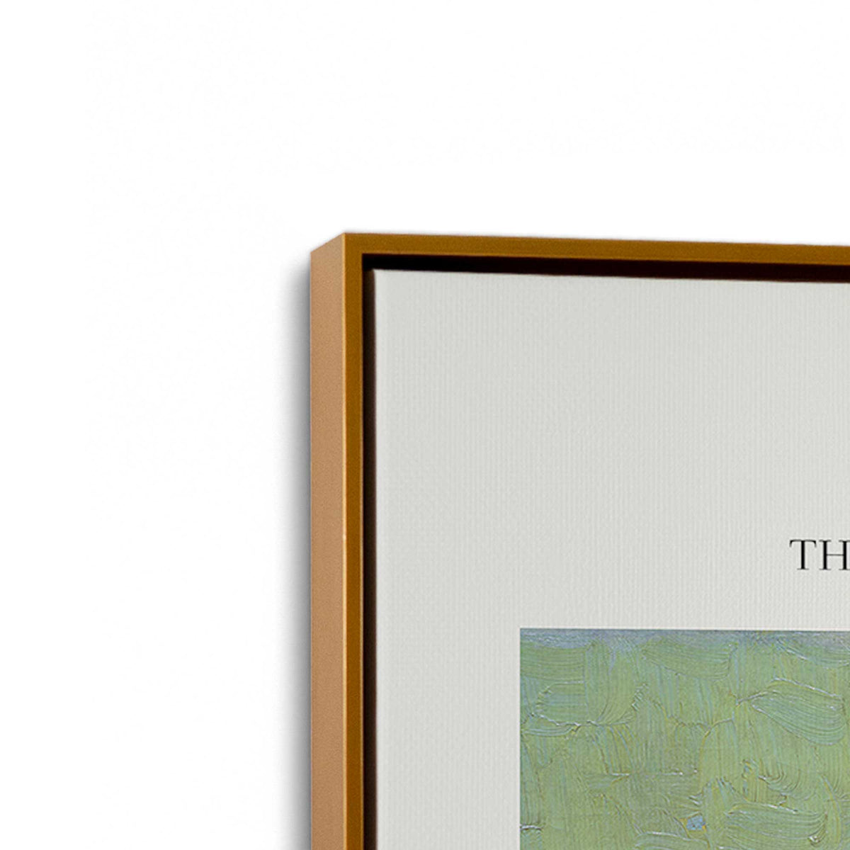 [Color:Polished Gold], Picture of art in a Polished Gold frame at an angle