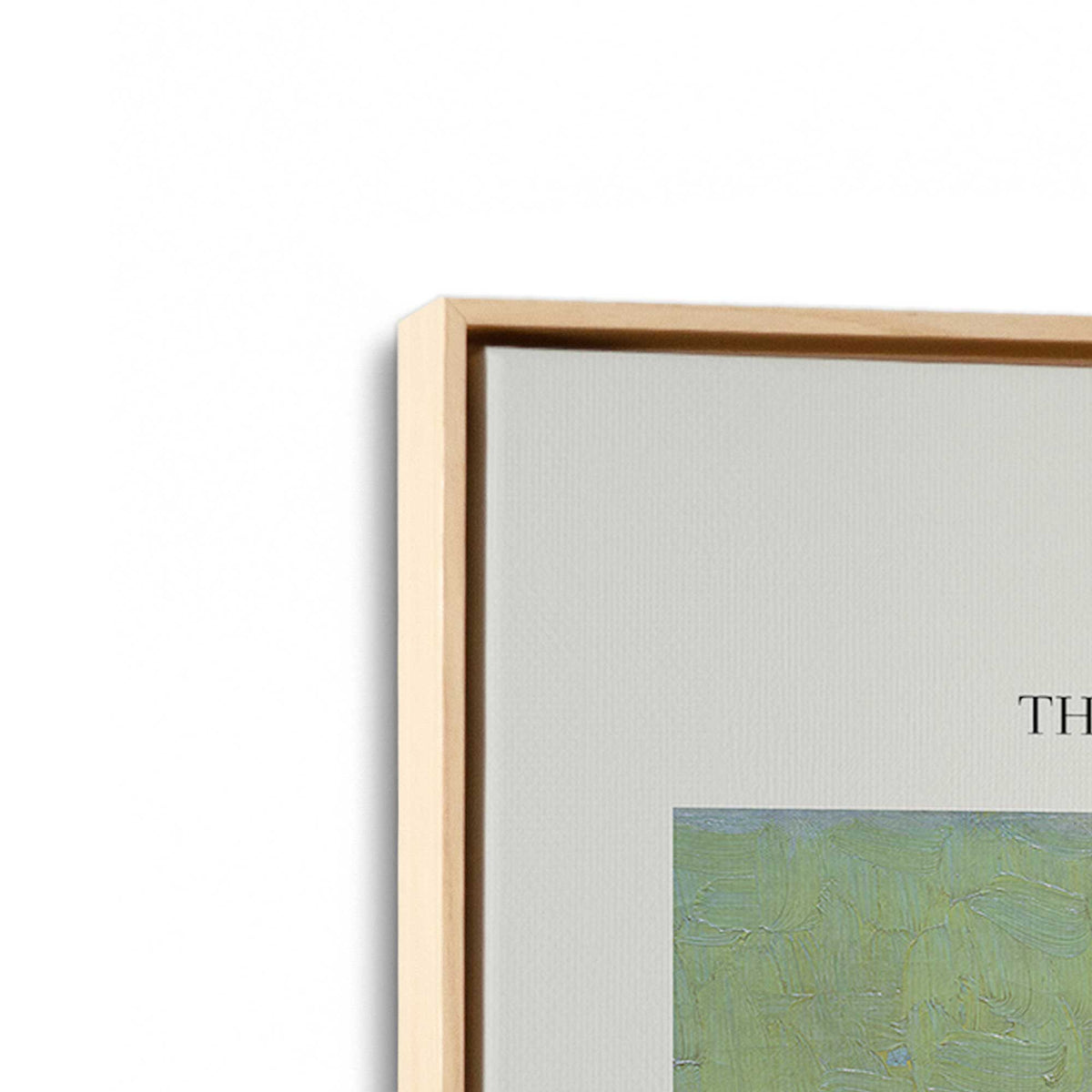 [Color:American Maple], Picture of art in a American Maple frame at an angle