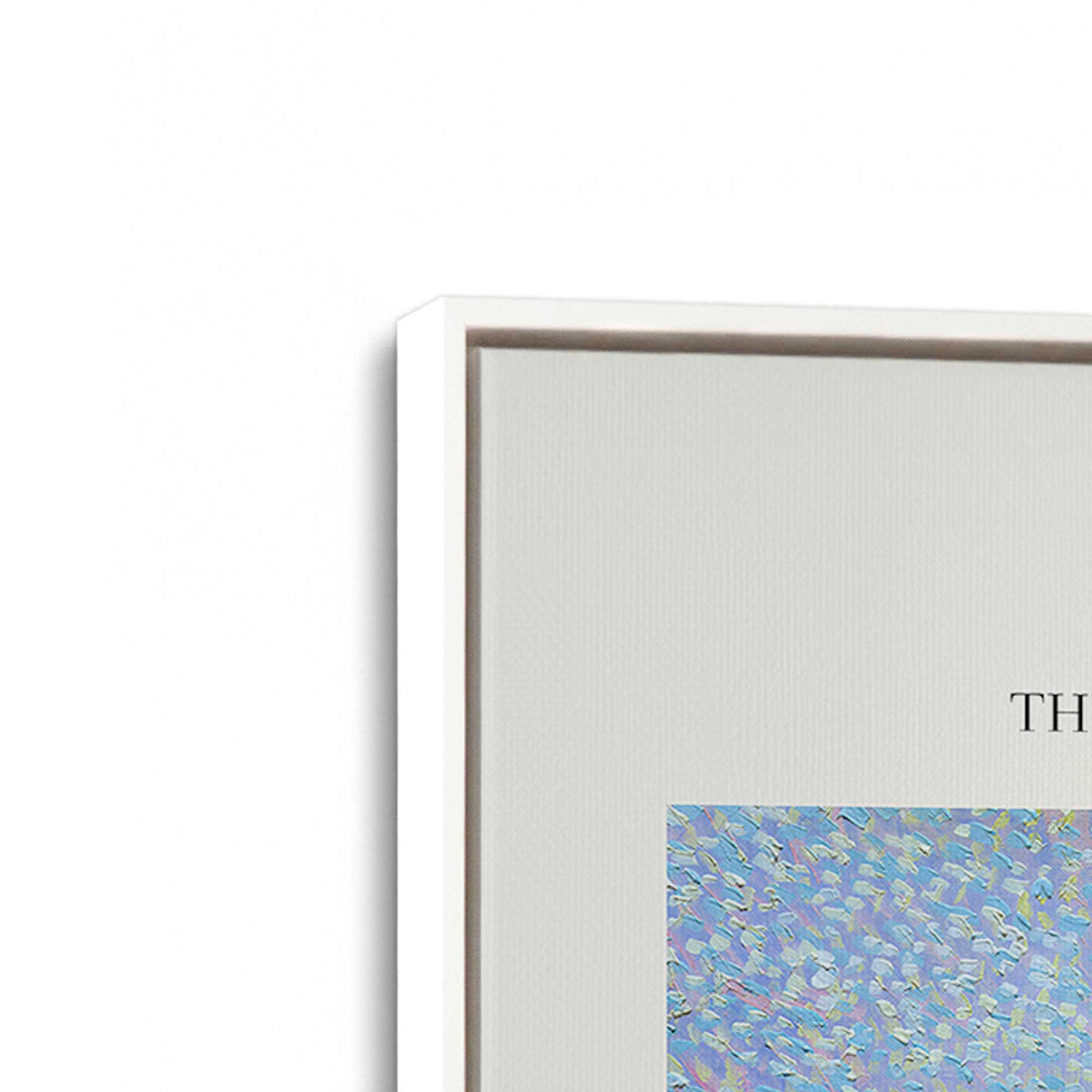 [Color:Opaque White], Picture of art in a White frame at an angle