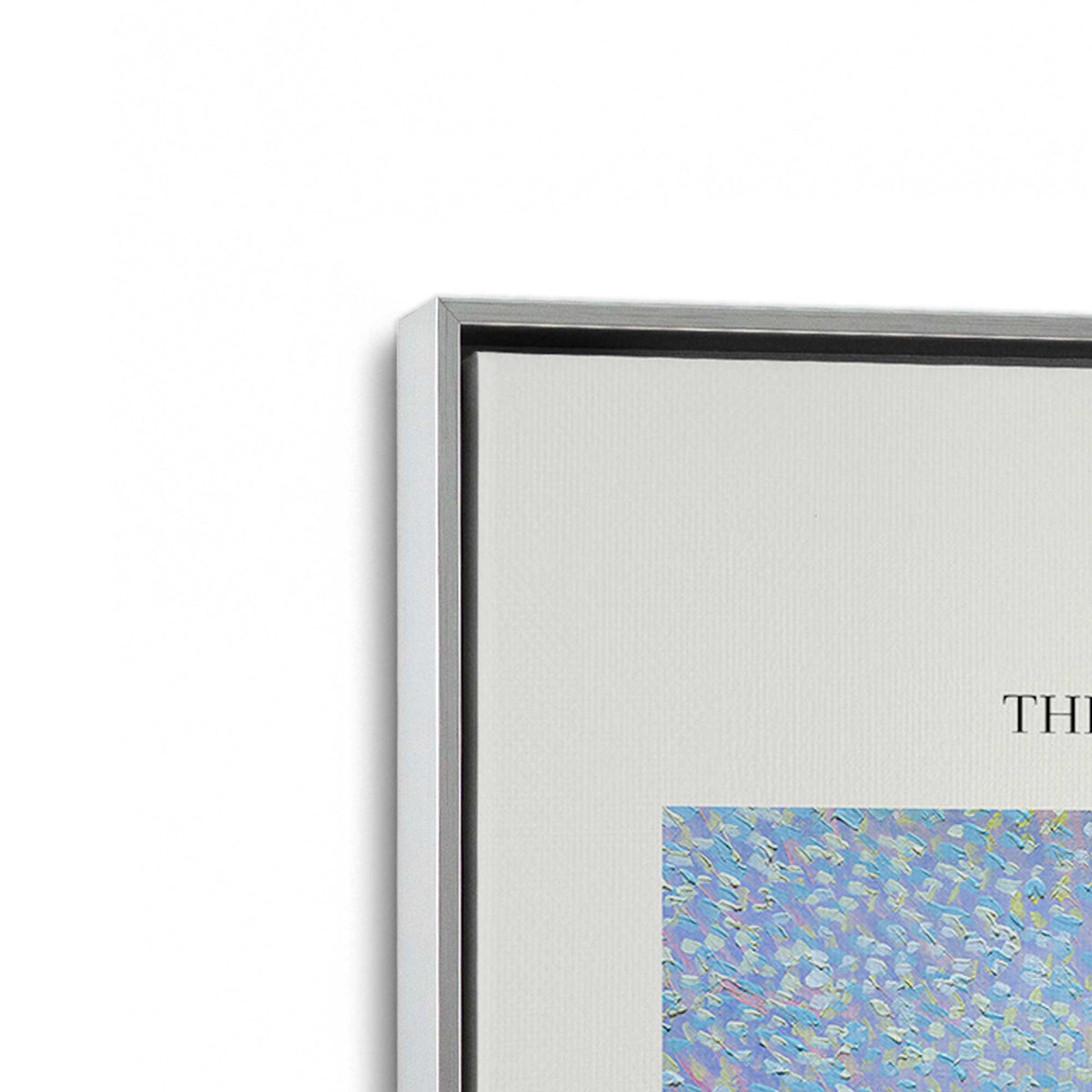 [Color:Polished Chrome], Picture of art in a Polished Chrome frame at an angle