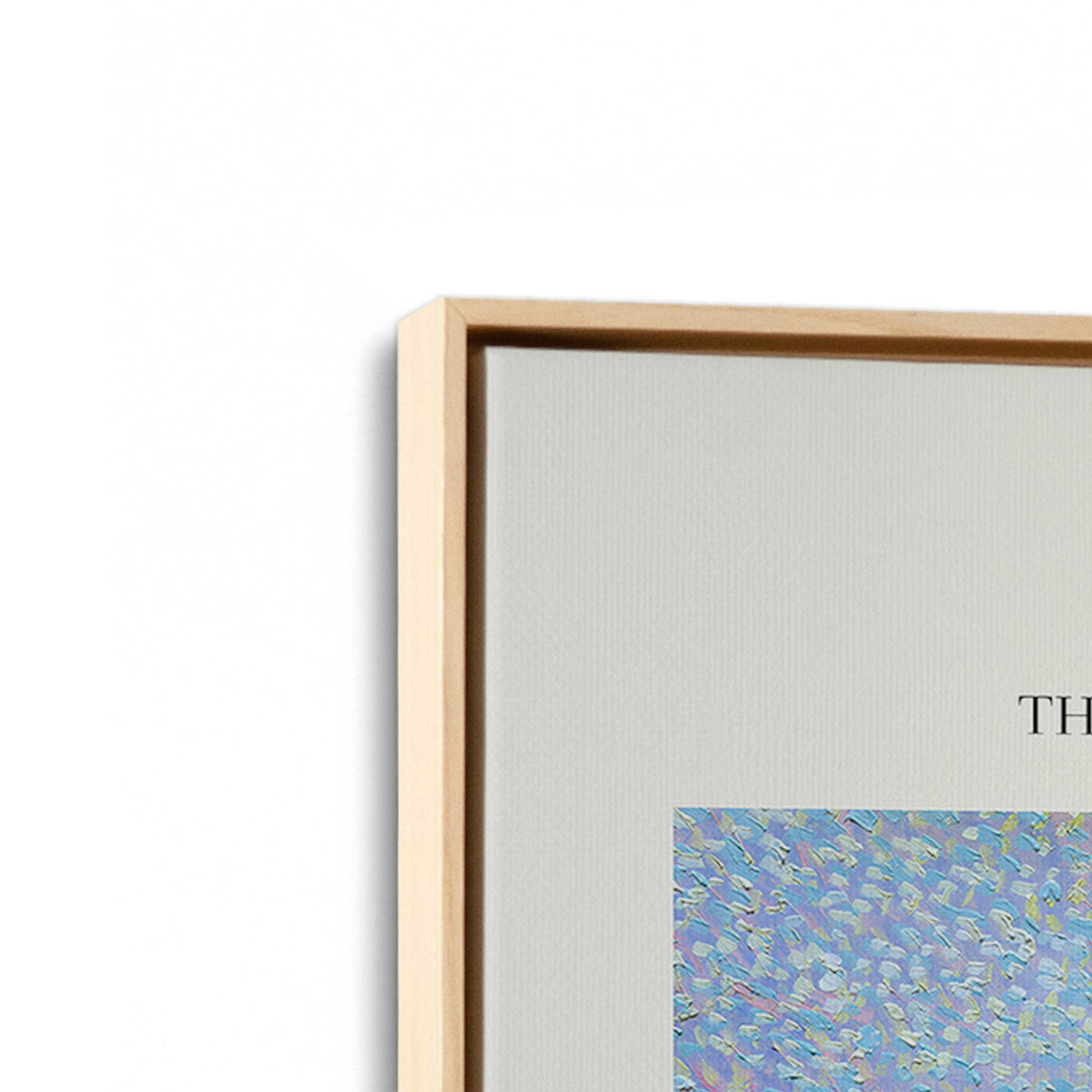 [Color:American Maple], Picture of art in a American Maple frame at an angle