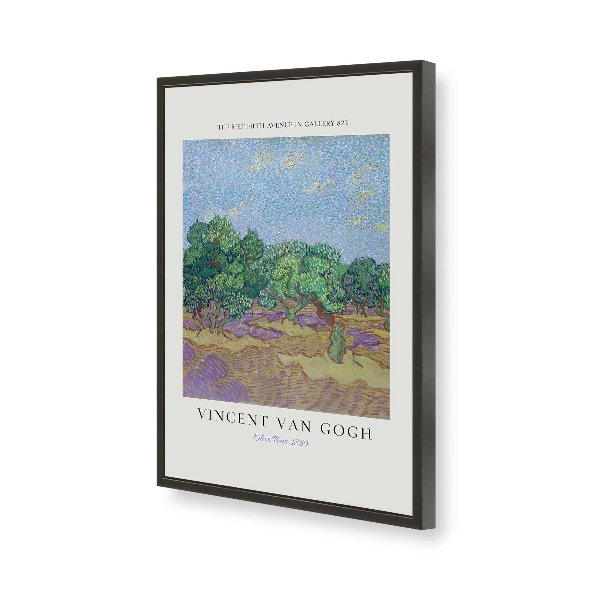 [Color:Satin Black], Picture of art in a Satin Black frame of the corner
