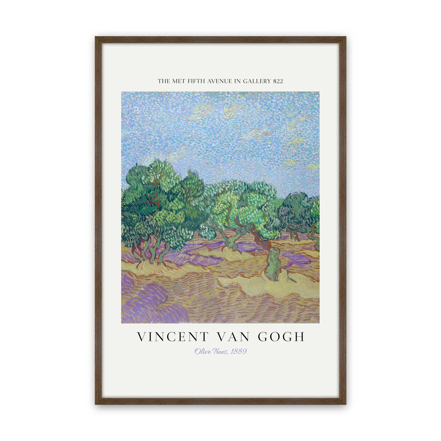 [Color:Walnut], Picture of art in a Walnut frame