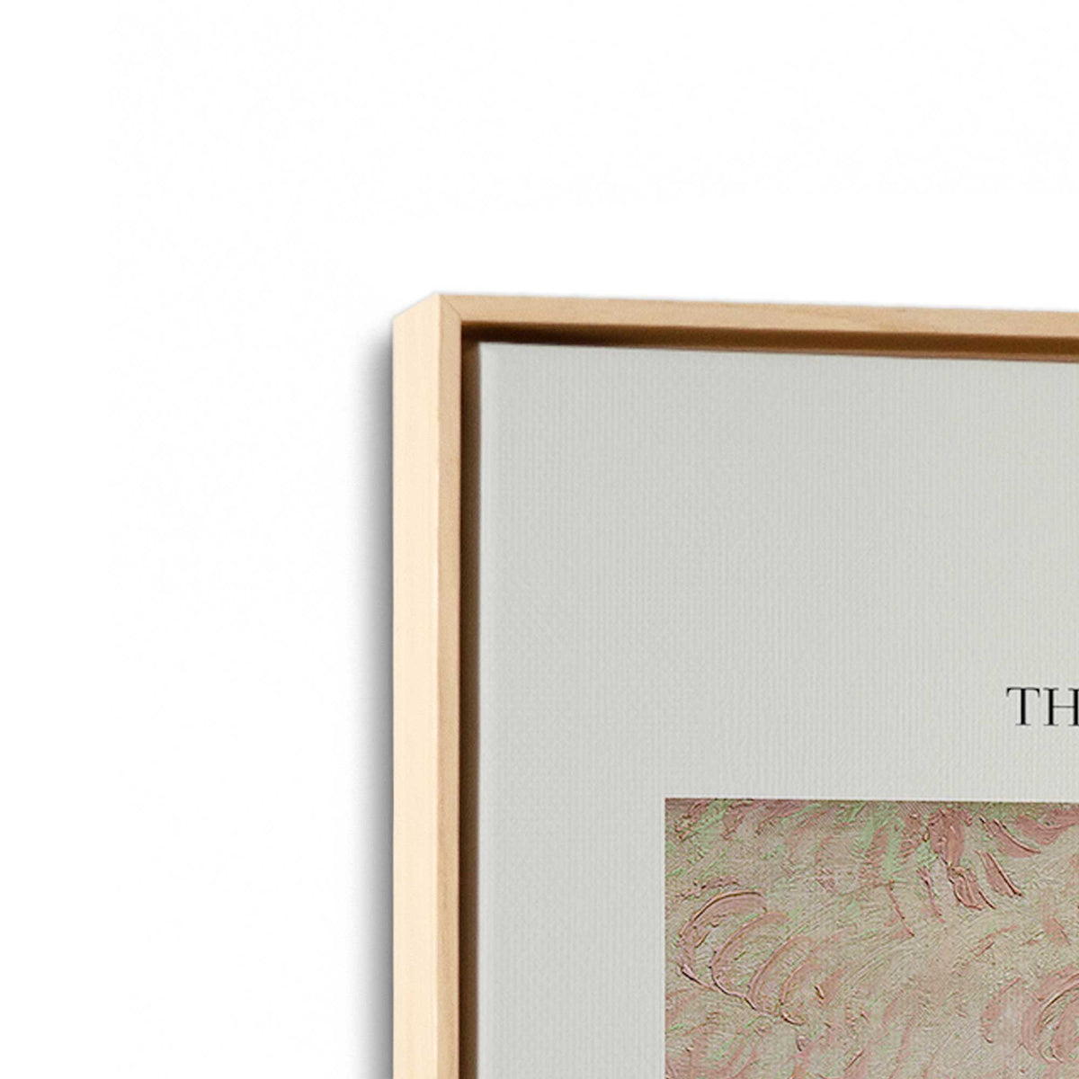 [Color:American Maple], Picture of art in a American Maple frame at an angle