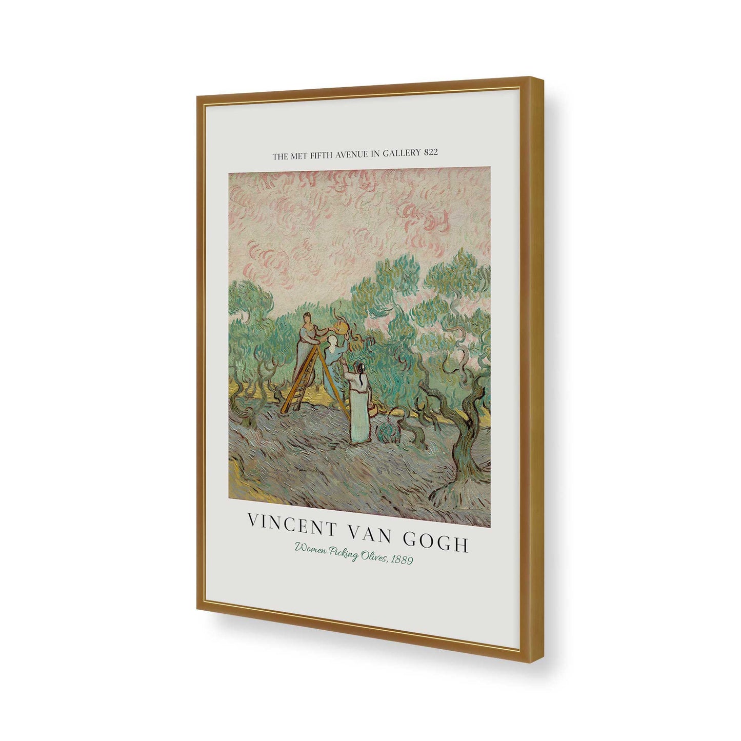 [Color:Polished Gold], Picture of art in a Polished Gold frame of the corner