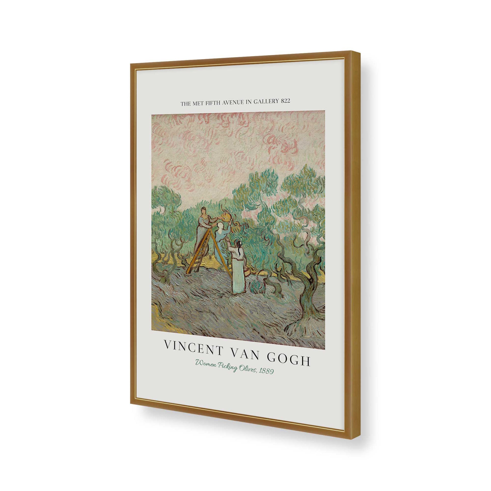 [Color:Polished Gold], Picture of art in a Polished Gold frame of the corner