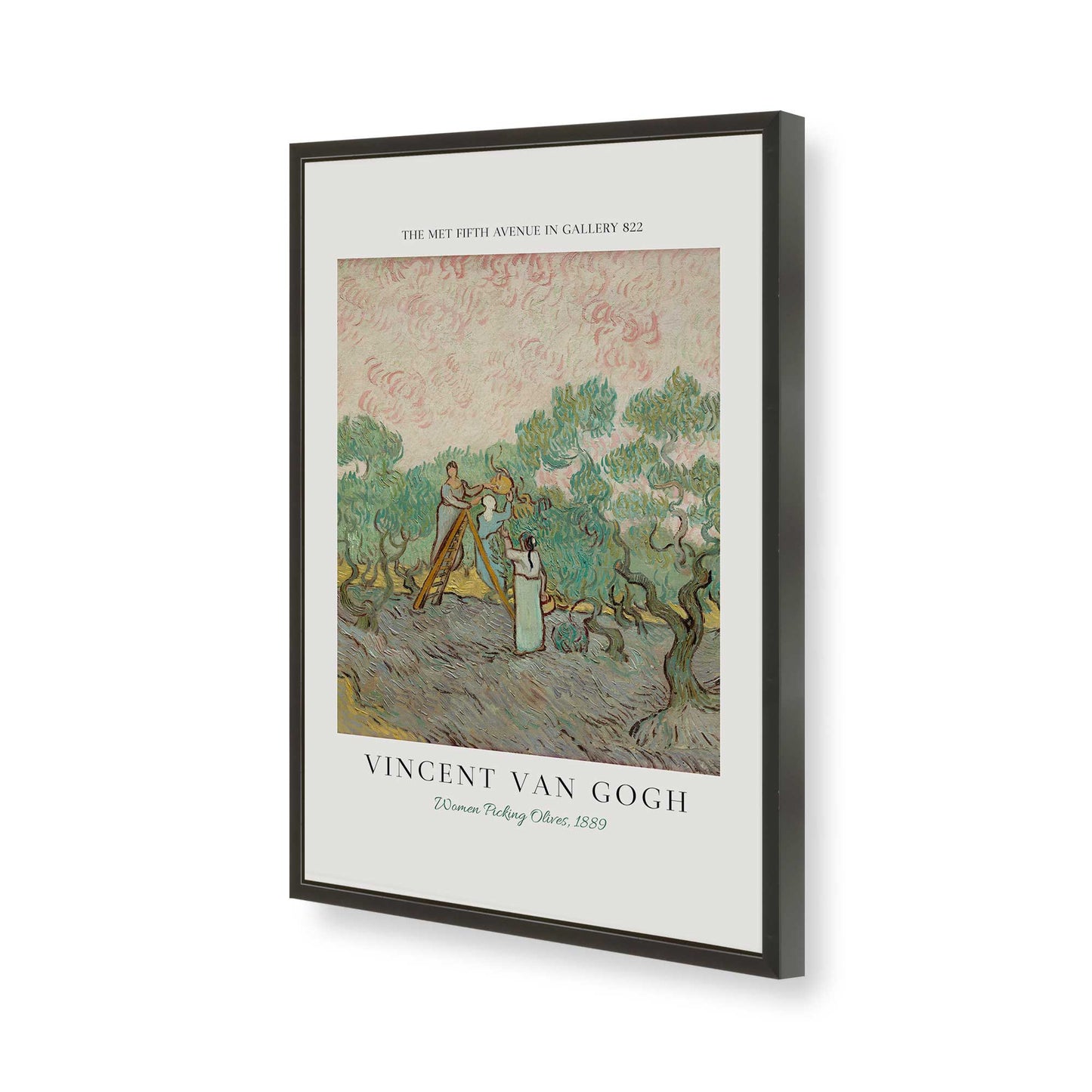 [Color:Satin Black], Picture of art in a Satin Black frame of the corner
