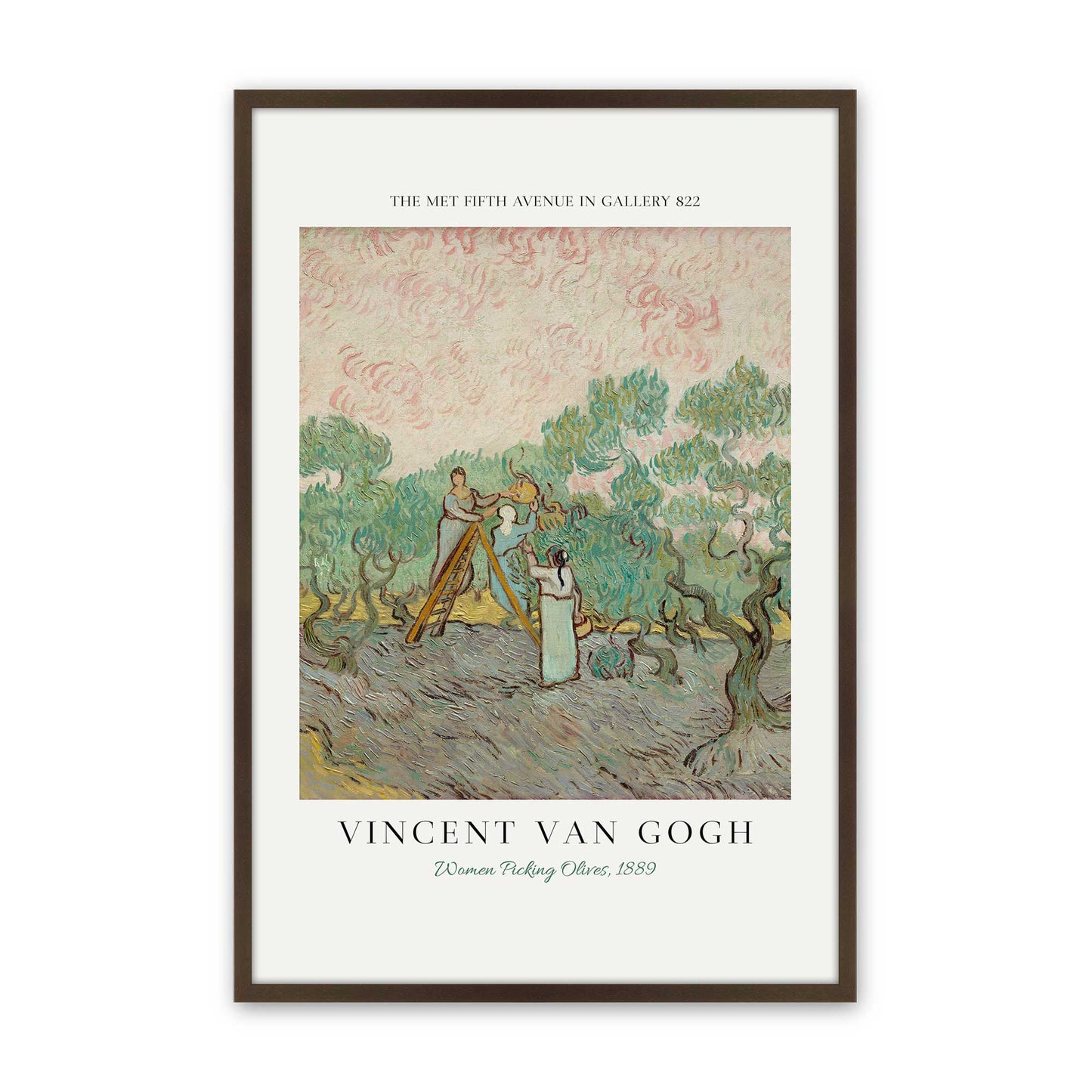 [Color:Brown], Picture of art in a Brown frame