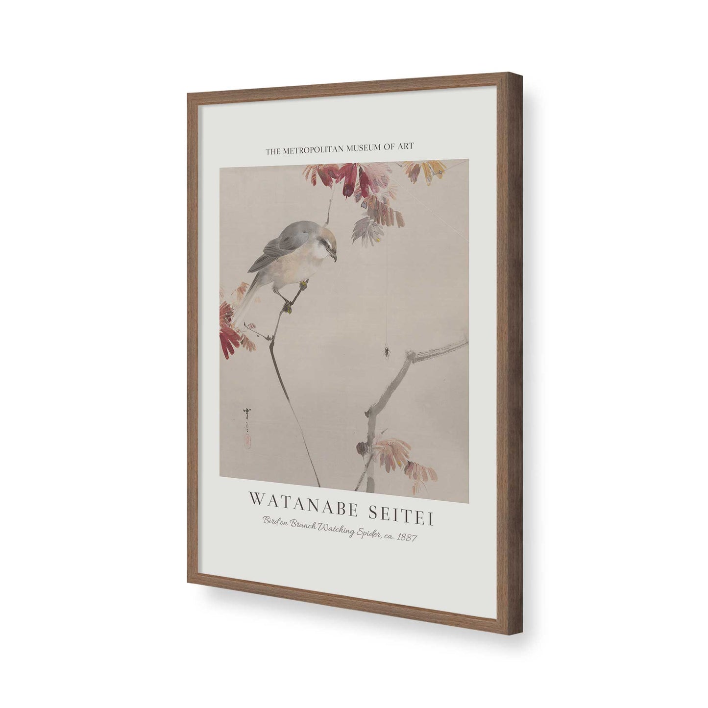 [Color:Walnut], Picture of art in a Walnut frame of the corner