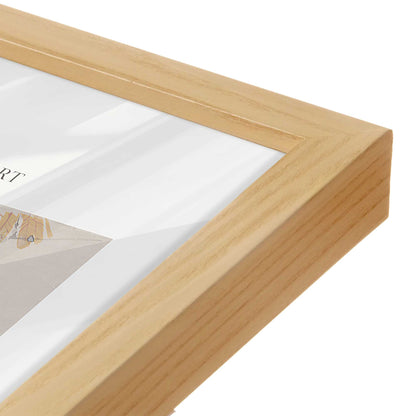 [Color:American Maple], Picture of art in a American Maple frame at an angle