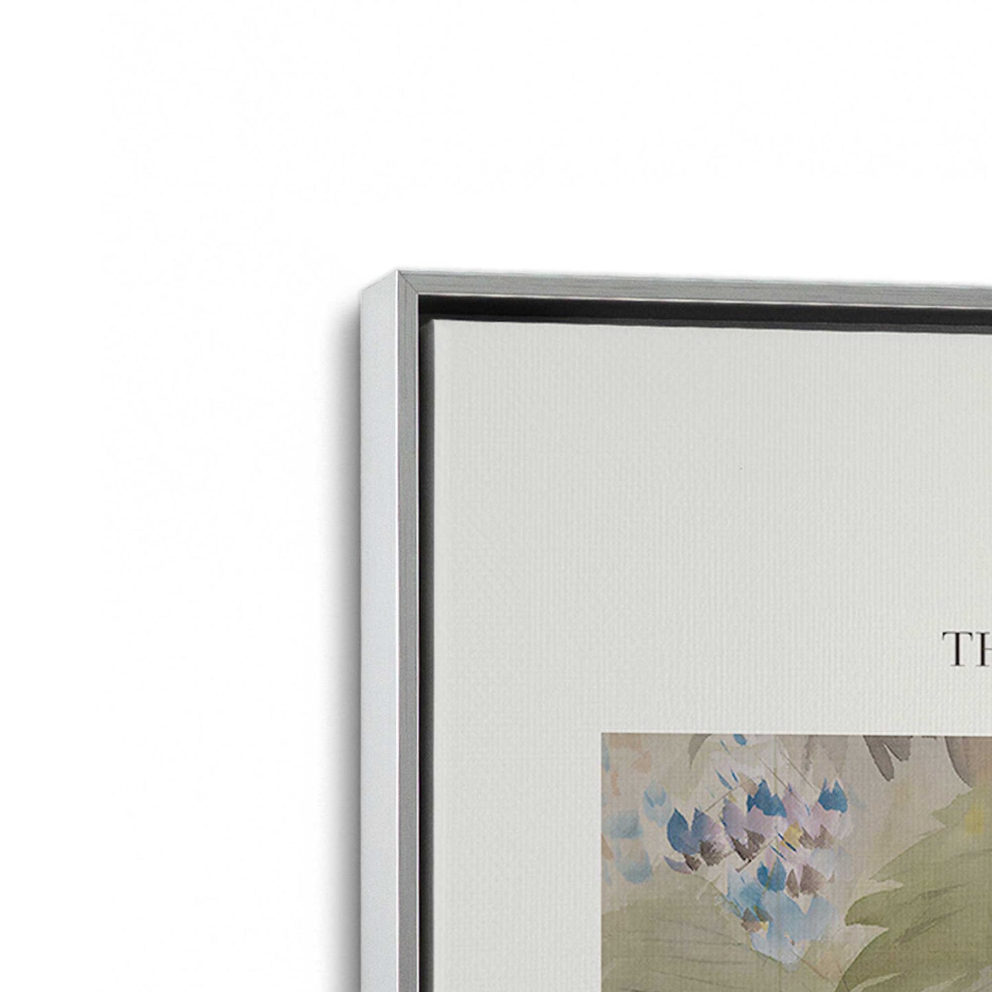 [Color:Polished Chrome], Picture of art in a Polished Chrome frame at an angle