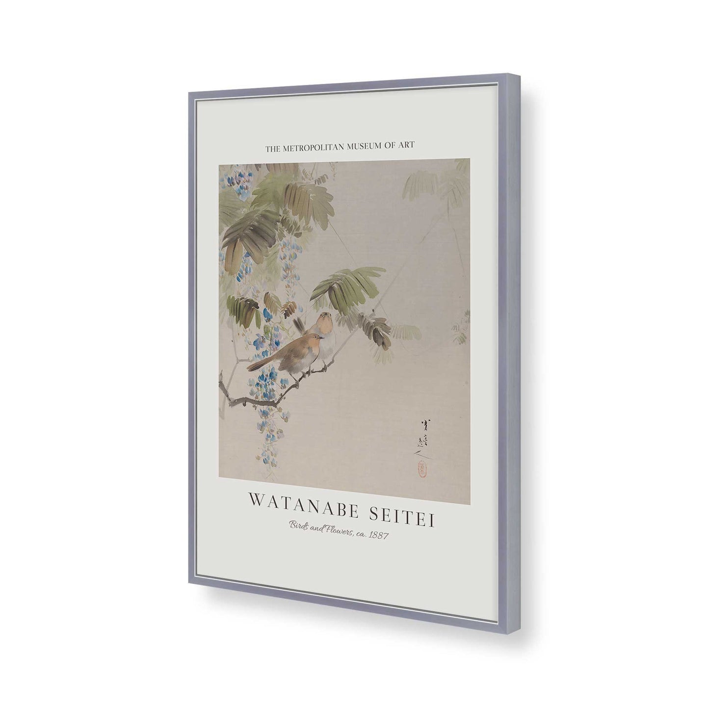 [Color:Polished Chrome], Picture of art in a Polished Chrome frame of the corner