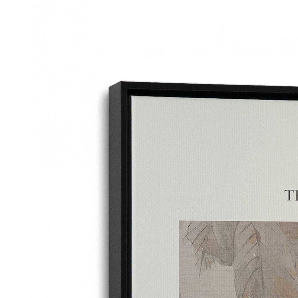 [Color:Satin Black], Picture of art in a Satin Black frame at an angle