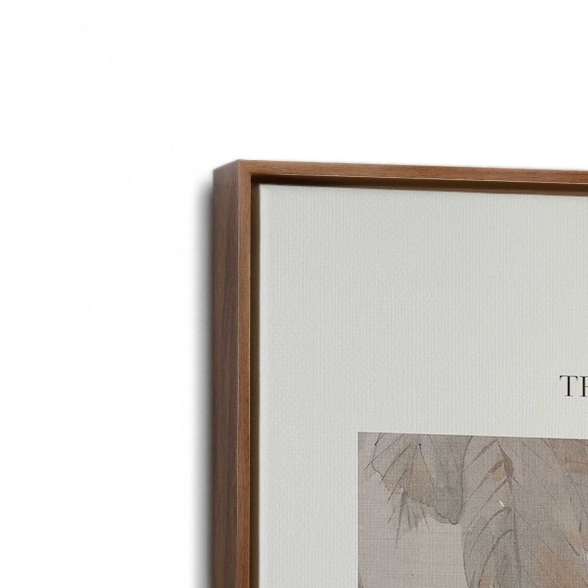 [Color:Walnut], Picture of art in a Walnut frame at an angle