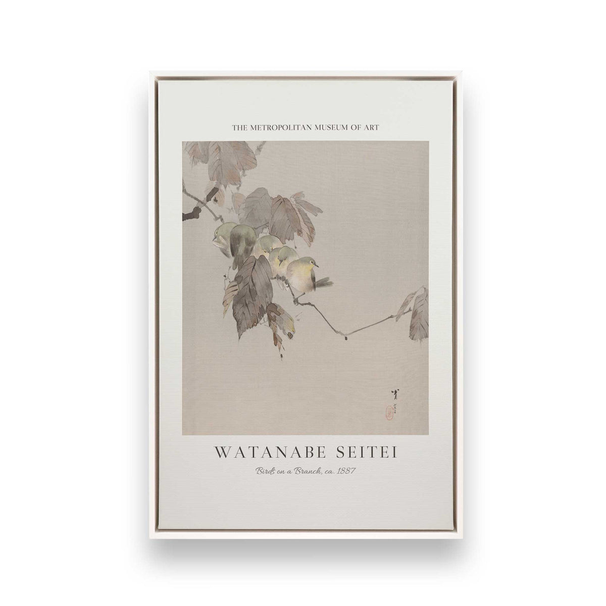 [Color:Opaque White], Picture of art in a White frame