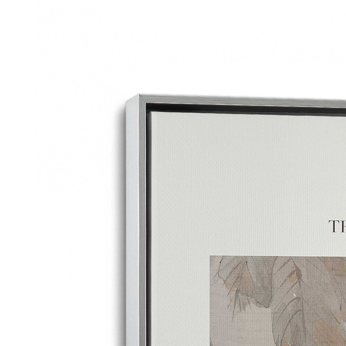[Color:Polished Chrome], Picture of art in a Polished Chrome frame at an angle