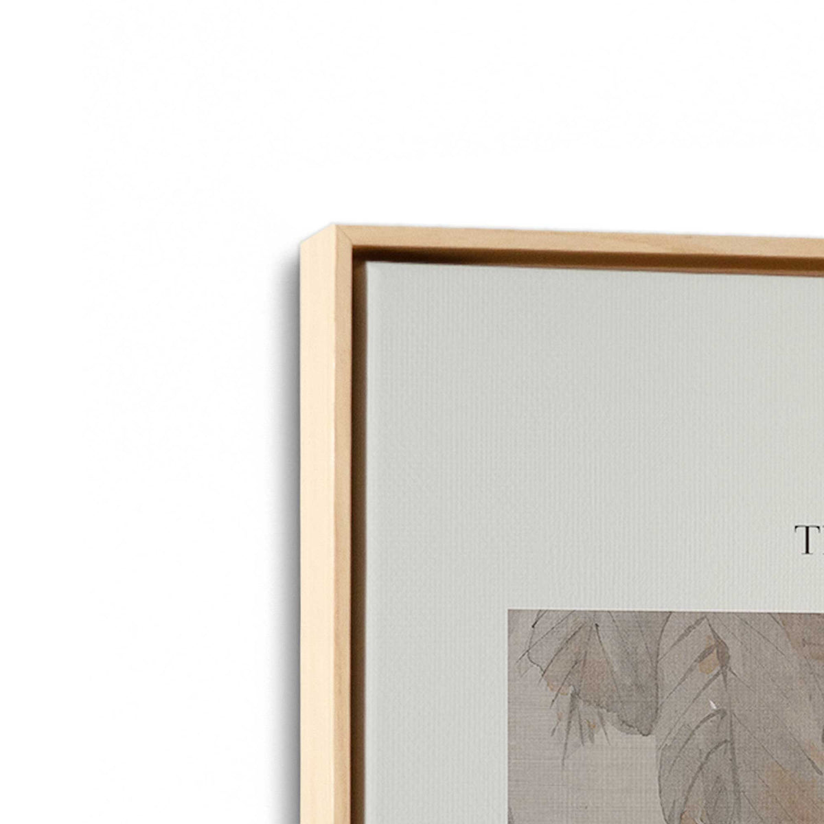 [Color:American Maple], Picture of art in a American Maple frame at an angle