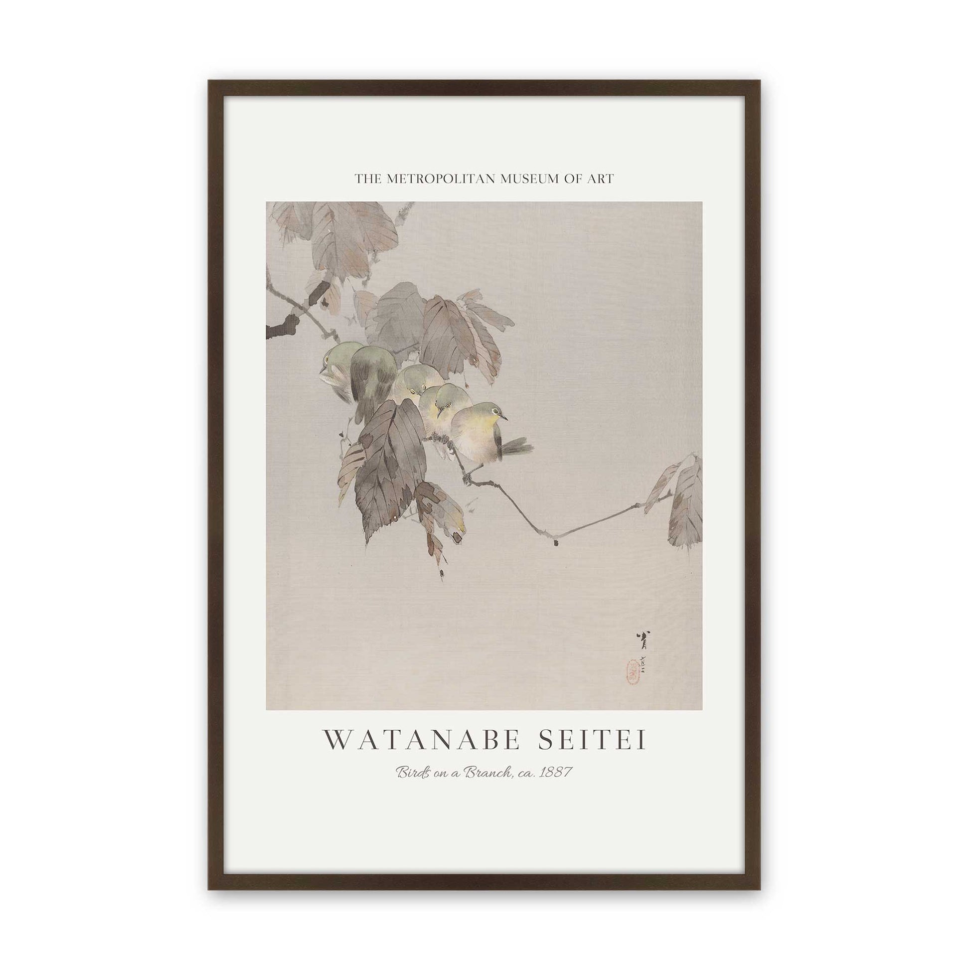 [Color:Brown], Picture of art in a Brown frame