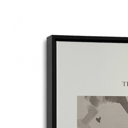 [Color:Satin Black], Picture of art in a Satin Black frame at an angle