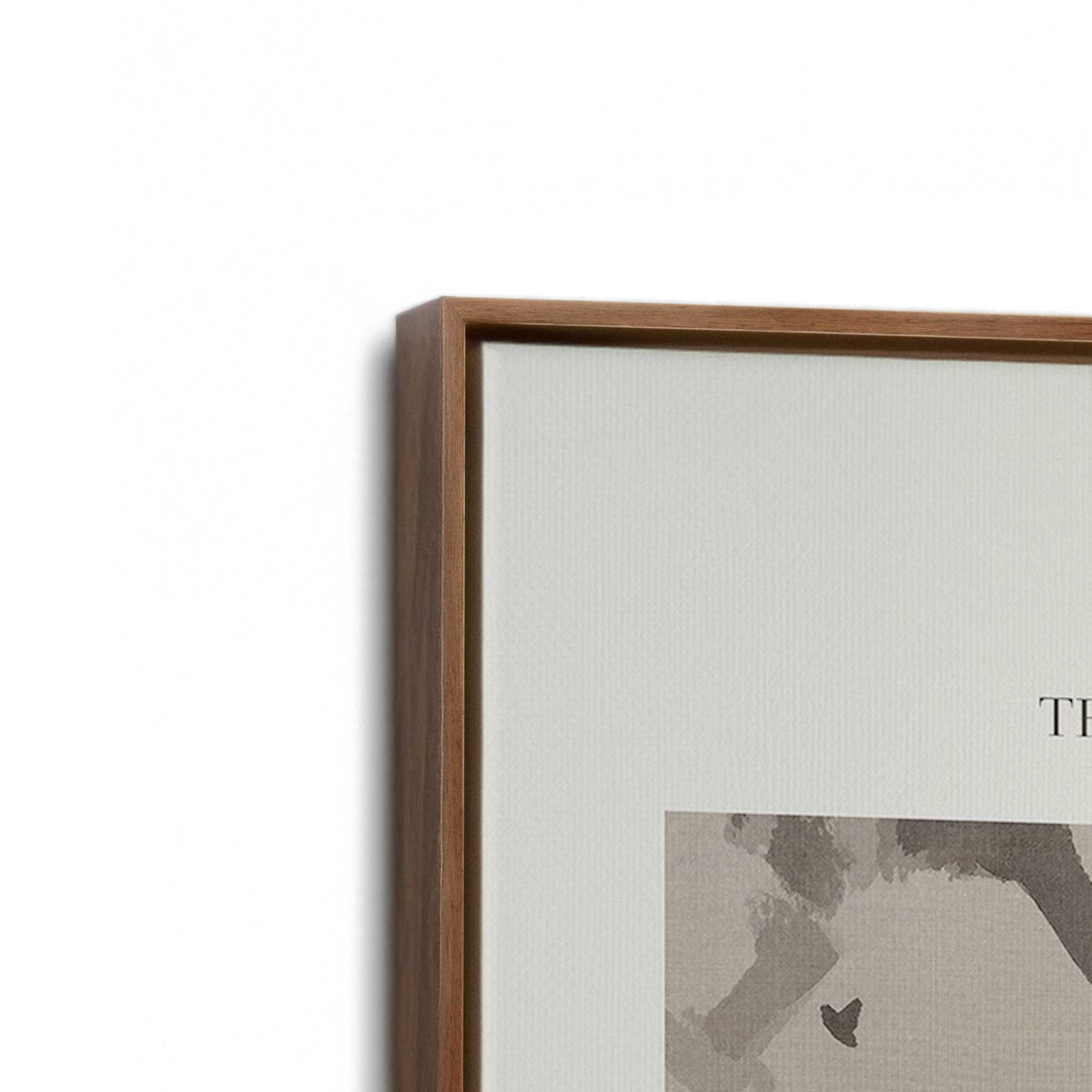 [Color:Walnut], Picture of art in a Walnut frame at an angle