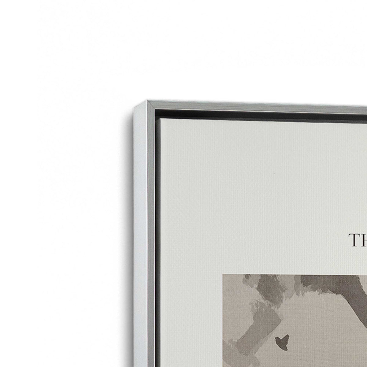 [Color:Polished Chrome], Picture of art in a Polished Chrome frame at an angle