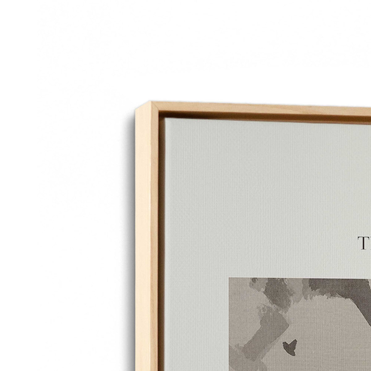 [Color:American Maple], Picture of art in a American Maple frame at an angle