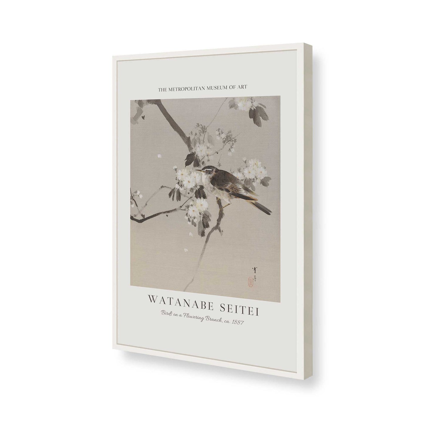 [Color:Opaque White], Picture of art in a Opaque White frame of the corner
